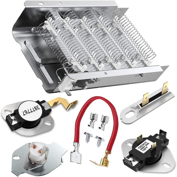 【95% Nickel】279838 Dryer Heating Element for Whirlpool Kenmore Roper Maytag Amana Admiral Dryer Heating Element Parts Dryer Thermostat Thermal Fuse medx655dw1 500 600 70 80 Series Model 110 Dryer Part