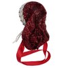 Zerodis Hijab for Women, Elegant Elastic Flexible Scarf Soft Silky Hot Rhinestones Bow Muslim Headband for Muslim Women(Red wine)