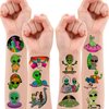 96PCS Cute Alien Temporary Tattoos Themed Birthday Party Decorations Supplies Favors Decor Funny Outer Space Galaxy Stickers Tattoo Gifts for Kids Girls Boys School Prizes Carnival Halloween Christmas