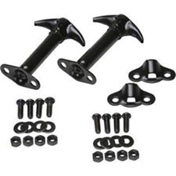 RAMPAGE PRODUCTS Hood Catch Kit | Pair, Black | 7601 | Fits 1942 - 1995 Jeep CJ, Wrangler YJ