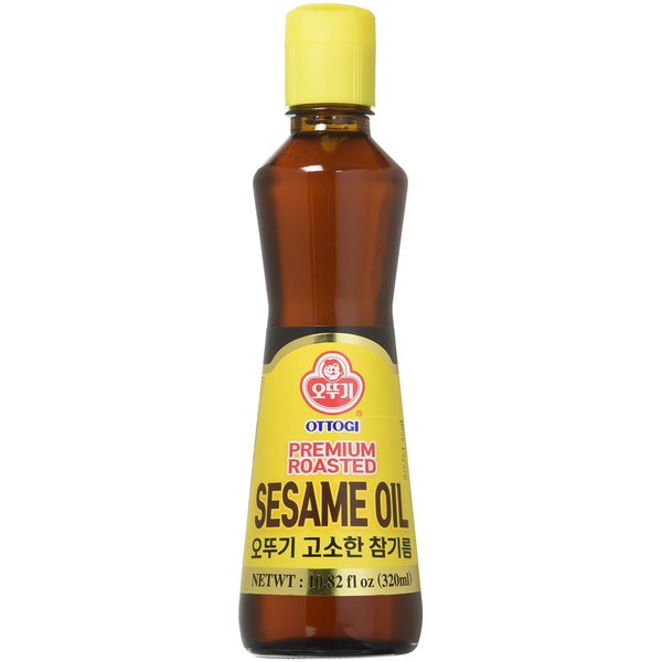 OTTOGI 100% Pure Premium Roasted Sesame Oil, Toasted to Perfection, Traditional Korean Style Oil, 320ml (10.82 fl oz)