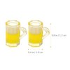 Toddmomy 20Pcs Mini Beer Mug Shot Glasses Mini Resin Beer Cups Tiny Shot Mug Landscape Beer Mug Decoration Mini Glasses Miniature Accessory for Dollhouse