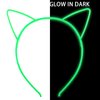 ZIRICHER 6 Colors Cat Headbands Glow in the Dark,Plastic Light Up Hair Band Luminous Headband For Girls Christmas,Happy New Year,Birthday Party