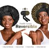 BONNET QUEEN Silk Bonnet for Sleeping Women Hair Bonnet REVERSIBLE Double Layer Satin Bonnet Tie Bonnet Sleep Satin Hair Wrap Night Cap For Curly Hair Leopard