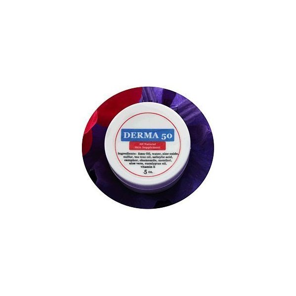 Purple Emu Derma 50 All Natural Skin Supplement Wound and Burn Cream with Emu Oil .5oz. Jar