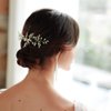 Handmade Tiara Wedding Hair Comb Leaf Bridal Headpiece Pearl Rhinestone Head Jewelry Wedding Hair Accessories