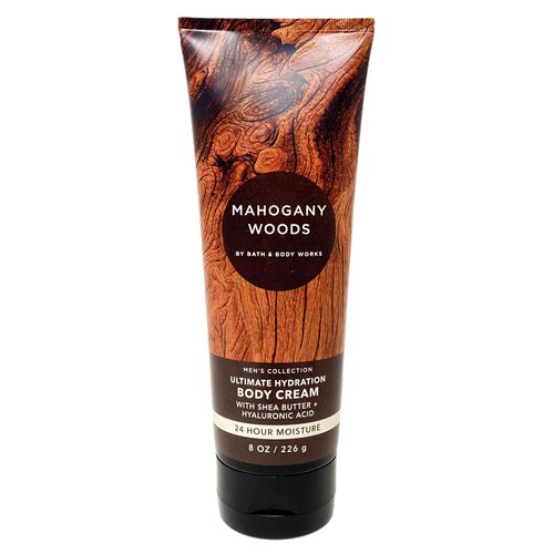Generic Bath and Body Work Men's Collection MAHOGANY WOODS Duo Bundle - Body Cream and 3-in-1 Hair, Face & Body Wash - Full Size, brown