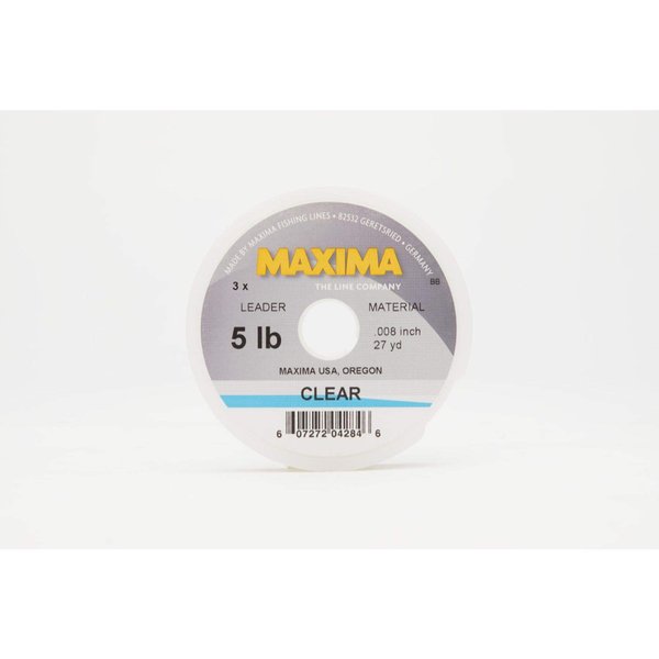 Maxima Fishing Line Leader Wheel, Clear, 5-Pound, 27-Yard
