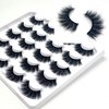 False Eyelashes 3D Faux Mink Lashes Pack Dramatic Fluffy Thick Volume Full Cross Soft Reusable Handmade Fake Eyelashes 10 Pairs Pack by Lifernilash (LFN5D01)
