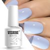 Vishine Nail Gel Polish, 15ml Soak Off Nail Gel Polish Nail Art Manicure Salon DIY, UV LED Lamp Required - Muted Baby Blue 0.5 OZ