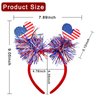 Xepeelo 4th of July Headband Headbands Independence Day for Girl Star Shape Hairbands Shiny Ribbon Hair Band Design Patriotic Memorial Day Hair Decoration Supplies 1Pcs