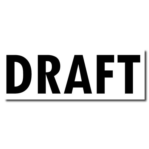 Premium Business Stamp - Durable Wood Handle Draft Rubber Stamp, Ideal for Corporate Employees - 1/2 x 1-1/2 Size - Easy-to-Use Stamp for Business Documents, Contracts, and More, Refillable Stamp