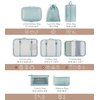 WOOMADA 8 Set Packing Cubes for Suitcases Travel Essentials Luggage Organizer for Travel Accessories Shoe Bag Tioletry Bag Laundry Bag(grey)