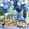 Amandir Navy Blue Balloons Arch Garland Kit, 144Pcs Royal Light Blue Confetti Silver Star Foil Balloons for Blue Boys Birthday Baby Shower Wedding Party Decorations Supplies &4Pcs Tools