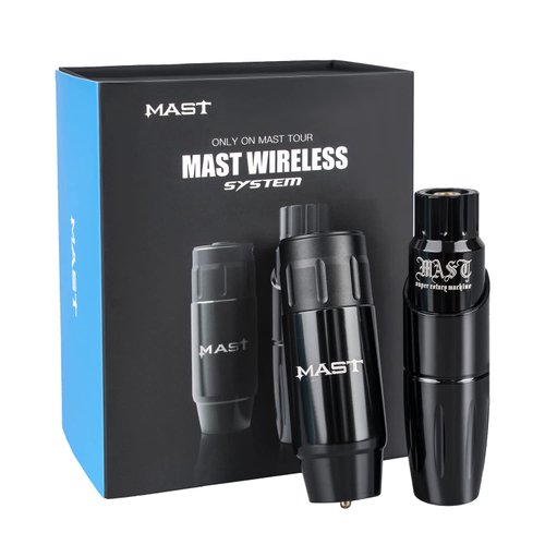 Mast Tour Wireless Tattoo Pen Machine Kit, Professional Rotary Cartridges Tattoo Gun Kit, Replacement Tattoo Battery Power Supply QP-001