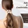 DAISYSILK 100% Mulberry Silk Hair Tie Silk Hair Scrunchies Hair Decoration Without Hair Damage Prevents Frizz 1pack, Champagne