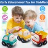 MOONTOY Toddler Toys Cars for 1 2 3 Year Old Boy, 1 Year Old Christmas 1st Birthday Gifts Baby Toys 12 18 Months Kids Trucks Toddlers 1-3 Push Go Toys for Ages 2-4 0-2 1-2 2-3 Friction Powered 3 Pack
