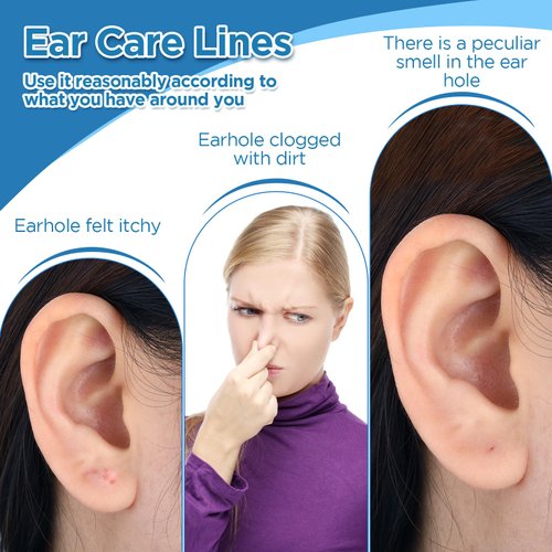 Disposable Earrings Hole Cleaner Floss Ear Piercing Cleaner Piercing Aftercare Piercing Cleaning Line for Girls Women Men Earrings Hole Care Odor Removal (300 Pieces, Multicolour)