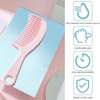 2 Pcs Wet Comb Detangling Hair Comb, Wave Tooth Design Wet Hair Comb for Wet Hair, No Pulling or Tugging, Prevents Snagging & Breakage, Bule or Pink