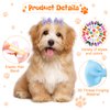 Janinka 36 Pieces Dog Hair Bows with Rubber Bands Butterfly Dog Knotted Bows Flower Pearls Hair Bows Elastic Hair Ties Bands Pets Dogs Cats Grooming Accessories