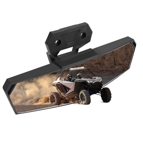 KEMIMOTO Center Rear View Mirror Compatible with Polaris RZR PRO XP / 4, Turbo R /4 2020-2024, 2024 RZR XP 1000# 2883763 High-Definition Race Convex Mirror.