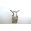 Generic Gray and shimmering gold cut out filiglree hair claw clip