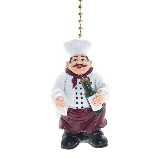 Jolly Fat Italian/French Chef Fan Pull Decorative Light Chain