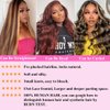 SWEETGIRL 13x6 Highlight Lace Front Wigs Human Hair Body Wave Hd Lace Frontal Wigs P4/27 Honey Blonde Ombre Colored Human Hair Wigs for Women Pre Plucked 180 Density 24 Inch