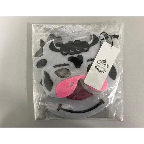 3 Piece Felt masks animal Halloween masks Dress-Up party accessory Parent-child game(Cow)