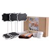 Food Labels for Party Buffet, Wood Mini Chalkboards Signs for Food with Stand, Food Signs for Party Buffet, for Message Board Signs, Place Cards for Weddings, Table Numbers, by UCEC