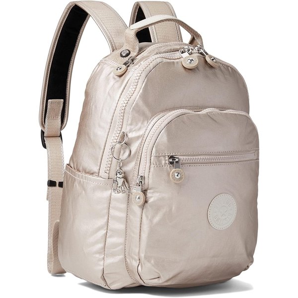 Kipling Women's Seoul Small Backpack, Durable, Padded Shoulder Straps with Tablet Sleeve, Bag, Metallic Glow