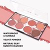 KYDA 8 Colors Face Blush Palette, Natural Matte Blush Palette, Smooth Blendable Powder Blush, Multiuse Makeup Palette, by Ownest Beauty