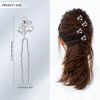 Wedding Hair Pins Silver Bridal Hair Pins for Women Girls Bridesmaids Rhinestone Hair Clip Pearl Crystal Jewelry Hair Pins Flower Bride Hair Pins Vintage Hair Accessories Bulk Leaf Hair Pins(6 Pieces)