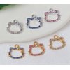 Anjulery 12 Pieces Cat Charms for Earrings, Bracelets, Pendants, Necklaces, Stitch Markers, Crafts, Animal Charms for Jewelry Making and Crafting (12Pcs Mix)