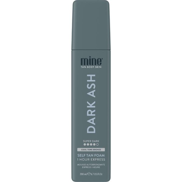 Minetan Dark Ash Self Tan Foam | Color Base Collection - Intense Super Dark Brown Finish, 1 Hour Express, Face & Body Fake Tanner, For Fair & Pink Undertones, Vegan & Paraben Free, 6.7 Fl Oz