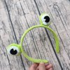 Green Funny Cute Frog Headband, Soft Elastic Makeup Washing Face Frog Eye Hair Band Hoop Headwrap Hairband for Women Girls Shower Spa Mask Yoga (2 Pack)