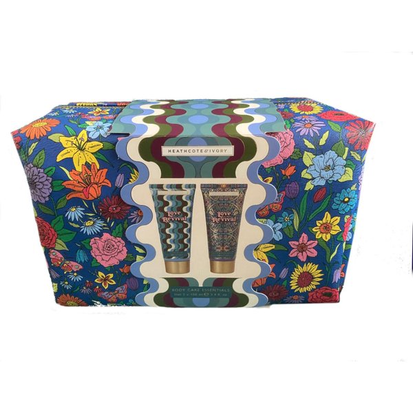 Heathcote & Ivory Love Revival Bodycare Duo Flower Power Bag Wash & Hand Cream