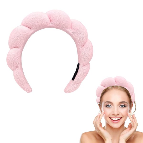 Wrahonbi Headbands for Women Spa Headband for Washing Face,Facial Mask,Makeup and Skin Care,Gifts for Women and Teen Girl Gifts Trendy Stuff Pink