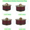 Dsnaduo 4 Sizes (6pcs) Rubber Expansion Plug, Automotive Rubber Freeze Plug Fit Hole Size: 1-1/2"~2” (38mm~50mm)