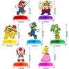 Mario Birthday Party Supplies, 7Pcs Honeycomb Centerpieces for Mario Party Decorations, Double Sided Table Decorations Centerpieces Party Favors