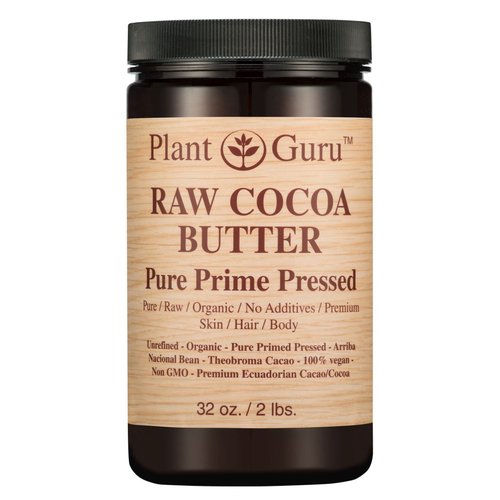 Raw Cocoa Butter 32 oz. 100% PureRaw Cocoa Butter 32 oz. / 2 lb. 100% Pure Fresh Natural Cold Pressed. Skin Body and Hair Moisturizer, DIY Creams, Lip Balm, Lotion and Soap Making