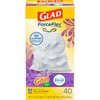 Glad ForceFlex Tall Kitchen Drawstring Trash Bags, 13 Gallon Trash Bag, Gain Lavender with Febreze Freshness, 40 Count