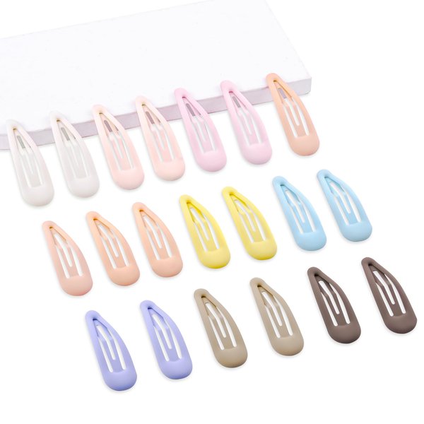 Cptots Small Hair Barrettes For Women No Slips Metal Snap Hair Clips For Thin Hair And Fine Hair,Multi-colored,20 PCS,1.97 x 0.5 Inches