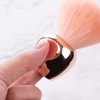 UNIMEIX Nail Dust Brush Round Head Nail Art Dust Powder Remover Cleaner Brush or Acrylic UV Gel Nail Arts Kabuki Nail Brushes For Cleaning (Rose)