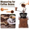 4 Pieces Coffee Scoop Wooden Coffee Spoon in Beech, Wood Coffee Measure Scoop Wooden Tablespoon for Measuring Coffee Beans or Tea Home Kitchen Accessories (15 ml)