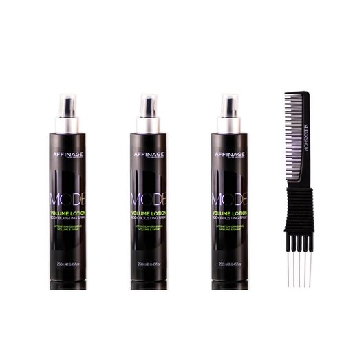 yper Affinage Mode Volume Lotion (8.45 oz) with Teasing Comb Pack 3