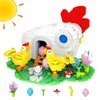 Ciesa Easter Chicks Farm Henhouse Building Kit, Easter Gifts for Boys Girls Age 6+, Easter Basket Stuffers Easter Egg Fillers, Easter Toys for Kids Easter Eggs Flowers Building Brick 469PCS