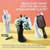 GOODY Planet Vented Paddle Brush,Black - Detangler Comb for Thick,Curly & Fine Hair - Pain-Free Hair Accessories for Women,Men,& Kids - Removes Knots & Tangles - Ocean Rescue Recycled Plastic