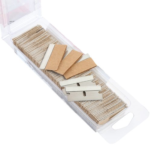 OEMTOOLS 25181 Razor Blades, 100 Pack, Steel Safety Box Cutter Replacement Blades, Removes Paint and Decals, Cuts Boxes and Cords, Fits Most Utility Knives