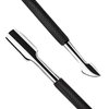 Cuticle Nipper with Cuticle Pusher- Professional Grade Stainless Steel Cuticle Remover and Cutter - Durable Manicure and Pedicure Tool - Beauty Tool Perfect for Fingernails and Toenails (Black)